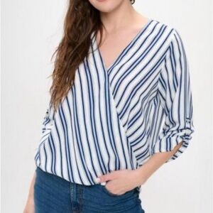 West Kei Allan Surplice High Low Blouse